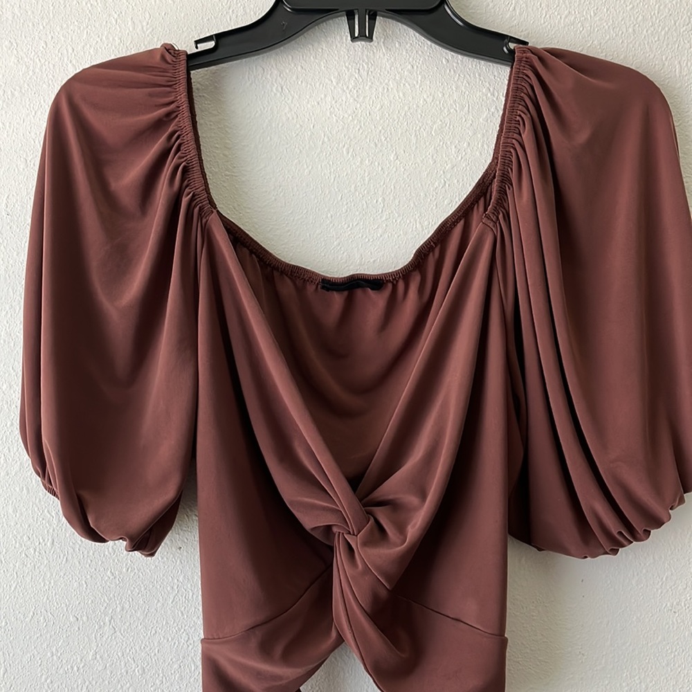 Brown cropped top